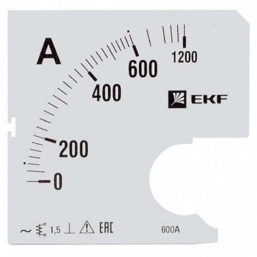 Шкала сменная для A961 600/5А-1,5 EKF PROxima | s-a961-600 | EKF