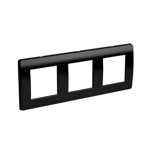 Рамка на 2+2+2 модуля (3-местная). черная. RAL7016 | 75013B | DKC