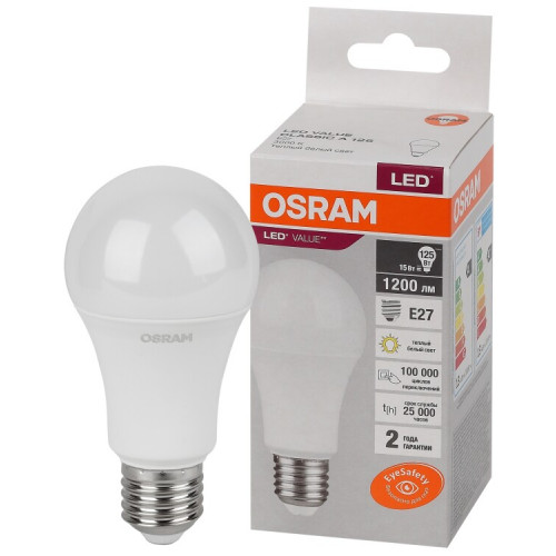 Лампа светодиодная LED Value CL- A 15W/830 230V E27 10X1 | 4058075579095 | OSRAM