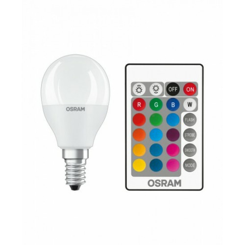 Лампа светодиодная LED Retrofit RGBW lamps with remote control 40 FR 5,5 W/2700K E14 | 4058075430877 | OSRAM
