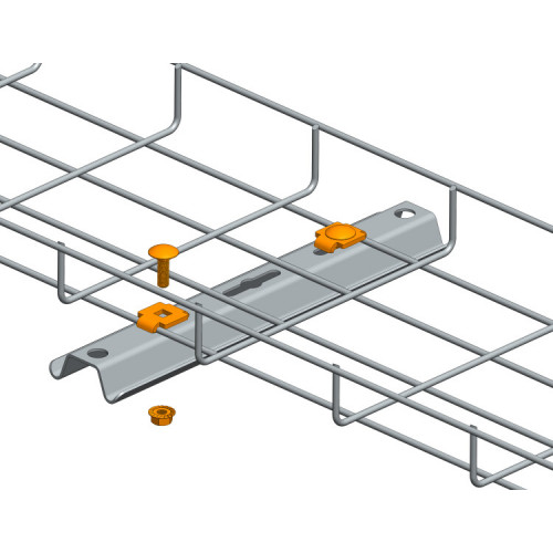 Крепежный комплект проволочного лотка к элементам системы подвесов | PR08.2467 | Промрукав