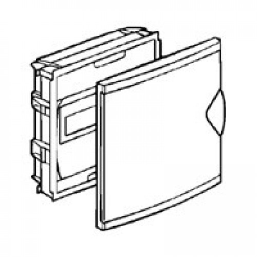 Щит встраиваемый Nedbox - со скругленной дверью белой RAL 9010 - 1 рейка - 12+2 модуля | 001411 | Legrand