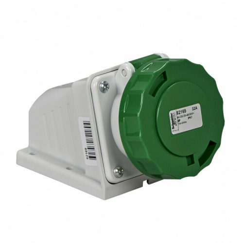 НАСТЕННАЯ РОЗЕТКА 32A 3P 24/48V 401-500 ГЦ IP67 | 82176 | Schneider Electric