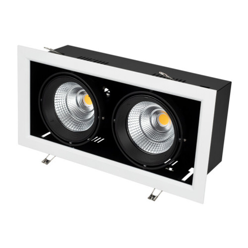 Светильник CL-KARDAN-S375x190-2x25W Warm3000 (WH-BK, 30 deg) | 028863 | Arlight