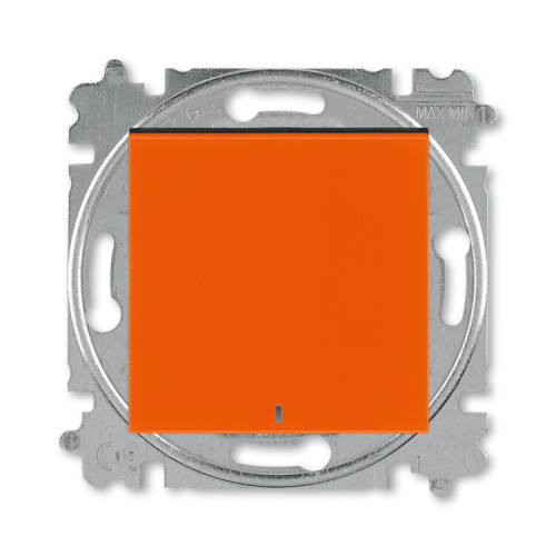 ABB Levit Оранжевый / дымчатый чёрный Переключатель 1-кл. с подсветкой ориентационная | 3559H-A06446 66W | 2CHH590646A6066 | ABB