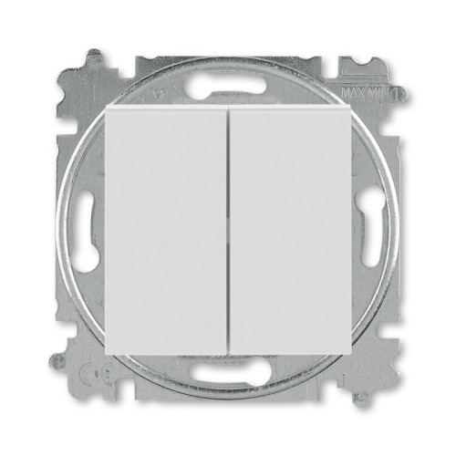 ABB Levit Серый / белый Выключатель кнопочный 2-кл. | 3559H-A87445 16W | 2CHH598745A6016 | ABB