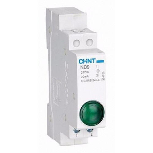 Индикатор ND9-1/g зеленый, AC/DC230В (LED) (R) | 594108 | CHINT