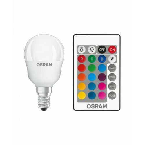 Лампа светодиодная LED Retrofit RGBW lamps with remote control 25 4,5 W/2700K E14 | 4058075430839 | OSRAM