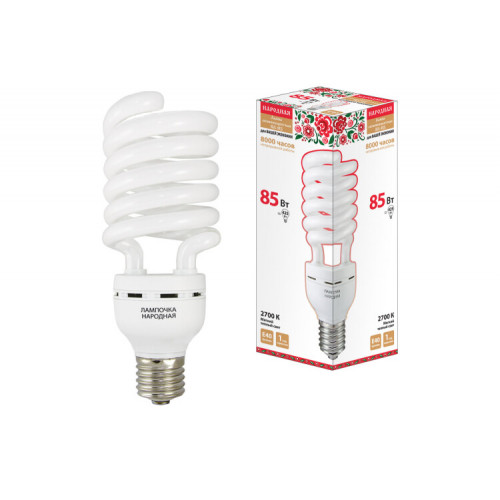 Лампа энергосберегающая КЛЛ 85Вт Е40 827 cпираль НЛ-HS | SQ0347-0043 | TDM