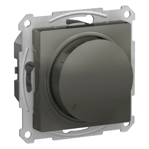 AtlasDesign Сталь Светорегулятор (диммер) поворотно-нажимной, 315Вт, мех. | ATN000934 | Schneider Electric