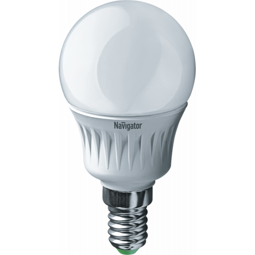 Лампа светодиодная LED 5Вт Е14 230В 6500К NLL-P-G45-5-230-6.5K-E14 шарик матовый | 61252 | Navigator