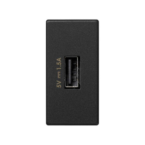 Simon Connect Зарядное устройство USB, К45, узкий модуль, 5 В, 1,5 А, графит | K126C-14 | Simon