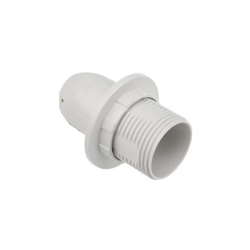 Патрон пластиковый термостойкий с кольцом Е14 белый c этикеткой | 11-8823 | Rexant