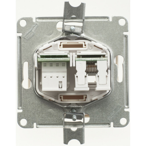 Wessen 59 Сл. кость Розетка 2-ая ТЛФ + компьютерная 5е (RJ11+RJ45) | RSI-251TK5E-2-86 | Schneider Electric