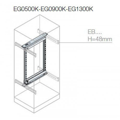 Рама 19 дюймов поворотная, 27HE 1300x600мм | EG1300K | ABB