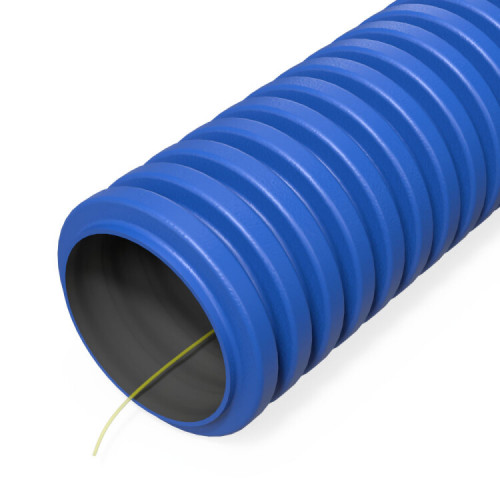 Труба гофрированная двустенная ПНД гибкая d32 мм тип 750 (SN57) с/з синяя (100м/уп)  | PR15.0262 | Промрукав