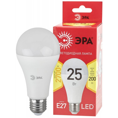 Лампа светодиодная LED A65-25W-827-E27 R (диод, груша, 25Вт, тепл, E27) (10/100/1200) | Б0048009 | ЭРА