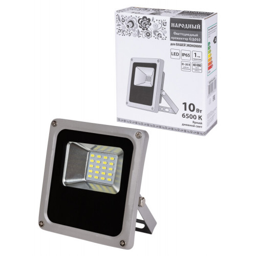 Прожектор светодиодный СДО 10-2-Н 10Вт 6500К IP65 серый | SQ0336-0205 | TDM