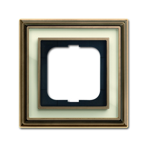 Рамка 1-постовая, серия Династия, Латунь античная, белое стекло | 1754-0-4580 | 2CKA001754A4580 | ABB