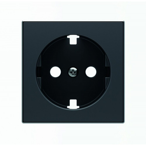 Накладка для розетки SCHUKO с плоской поверхностью, серия SKY, цвет чёрный барх.|2CLA858890A1501| ABB