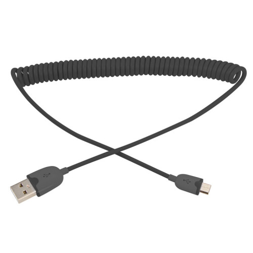 USB кабель универсальный microUSB шнур витой 1,5 м черный | 18-4300 | REXANT