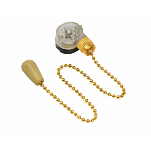 Выключатель для настенного светильника c деревянным наконечником «Gold» | 32-0106 | REXANT