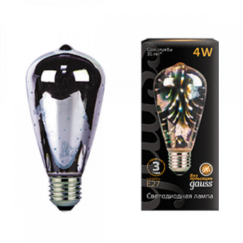 Лампа светодиодная LOFT LED 3D-Butterfly E27 4W | 147802404 | Gauss