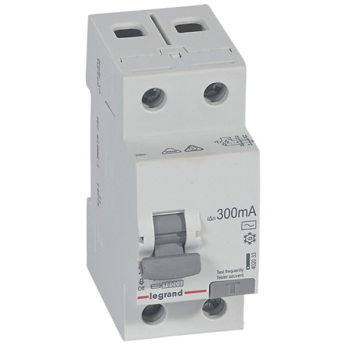 Выключатель дифференциальный (УЗО) RX3 2п 40А 300мА тип AC | 402033 | Legrand