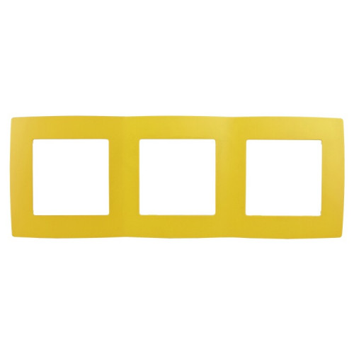Рамка на 3 поста 12-5003-21 , жёлтый (15/150/3000) |Б0019404 | ЭРА