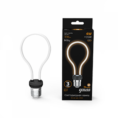Лампа светодиодная LED Filament Bulbless A72 Milky E27 4W 330lm 2700K 72*160mm 1/10/100 | 1004802104 | Gauss