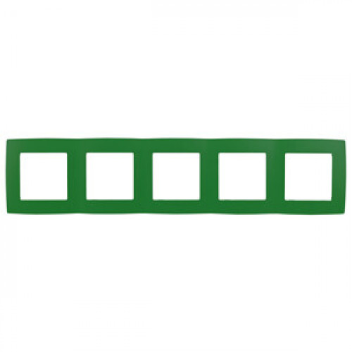 Рамка на 5 постов 12-5005-27 , зелёный (10/100/1600) |Б0019424 | ЭРА