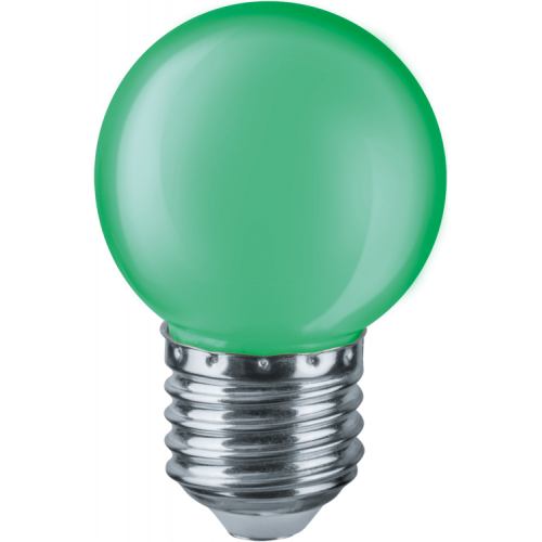 Лампа светодиодная для белт лайта 1Вт Е27 230В зеленый NLL-G45-1-230-G-E27 шарик цветной | 71828 | Navigator