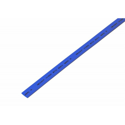Термоусадочная трубка 7,0/3,5 мм, синяя, упаковка 50 шт. по 1 м | 20-7005 | REXANT