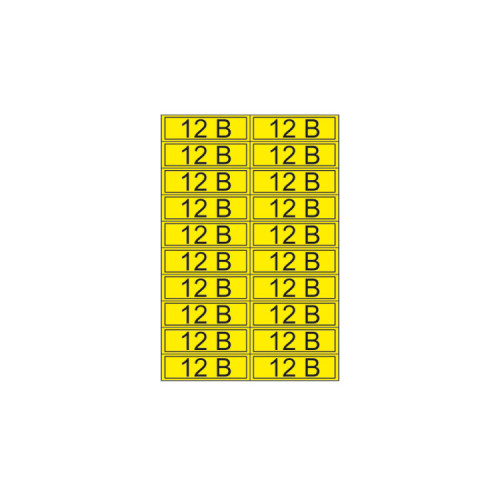 Наклейка знак электробезопасности «12 В» 15х50 мм (20 шт на листе) | 55-0001 | REXANT