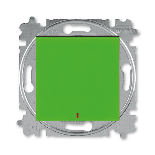 ABB Levit Зелёный / дымчатый чёрный Переключатель 1-кл. с подсветкой контрольная | 3559H-A25445 67W | 2CHH592545A6067 | ABB