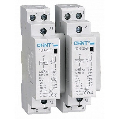 Контактор модульный NCH8-20/02 20A 2НЗ AC220/230В, 50Гц (R) | 256053 | CHINT