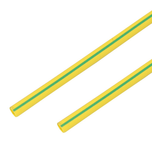 Термоусадочная трубка 25/12,5 мм, желто-зеленая, упаковка 10 шт. по 1 м | 55-2507 | PROconnect