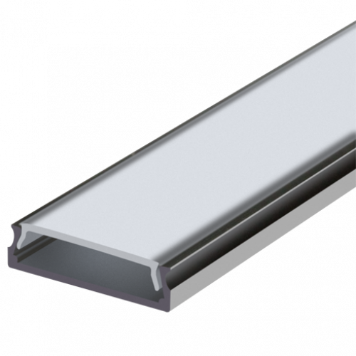 Профиль алюминиевый для светодиодной ленты PAL 2406 накладной анодированный IP20 2м | 1037763 | Jazzway