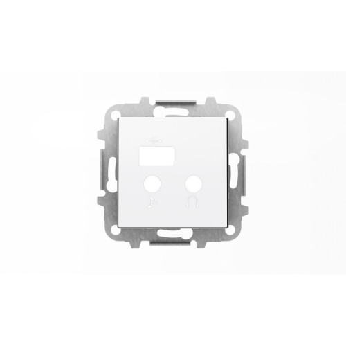 Накладка для механизма медиа-комбайна арт.9368.3, серия SKY, цвет альпийский белый|2CLA856830A1101| ABB