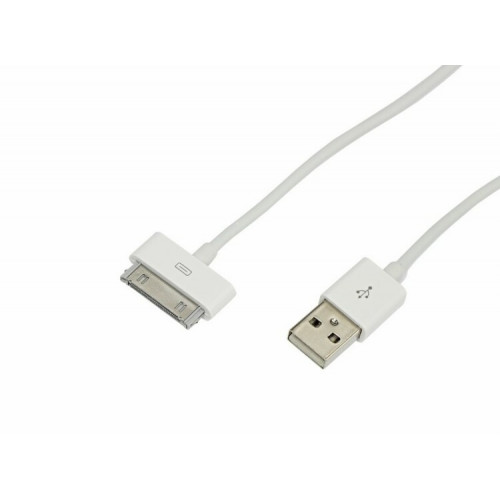 USB кабель для iPhone 4/4S 30 pin шнур 1 м белый | 18-1123 | REXANT