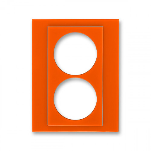 ABB Levit Оранжевый / дымчатый чёрный Сменная панель на розетку с з/к двойную Оранжевый | ND5513H-A2223 66 | 2CHH132223A8066 | ABB