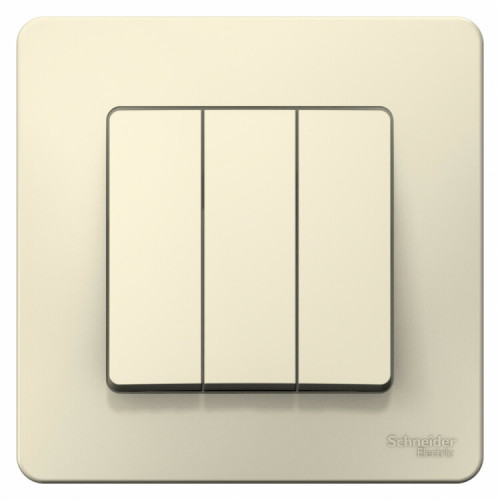 Blanca С/У Молочный Выключатель 3-клавишный, 10А, 250B | BLNVS100502 | Schneider Electric