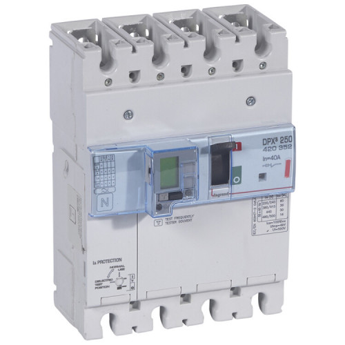 Автоматический выключатель DPX3 250 - эл. расц. - с диф. защ. - 36 кА - 400 В~ - 4П - 40 А | 420352 | Legrand