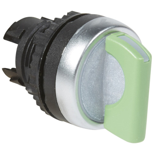 Переключатель - Osmoz - для комплектации - с подсветкой - 3 положения с фиксацией - 45° - зеленый | 024052 | Legrand