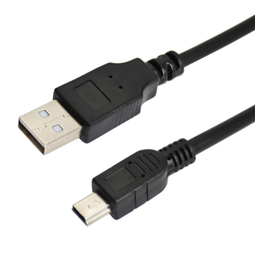 Кабель mini USB (male) штекер - USB-A (male) штекер, длина 0,2 метра, черный (PE пакет) | 18-1131-2 | REXANT