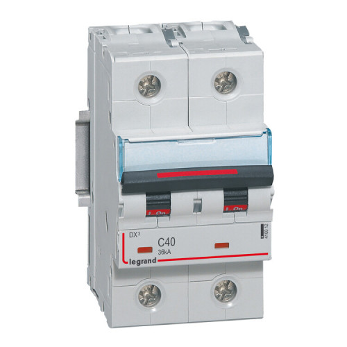Выключатель автоматический двухполюсный DX3 40A C 36кА (3 мод) | 410012 | Legrand