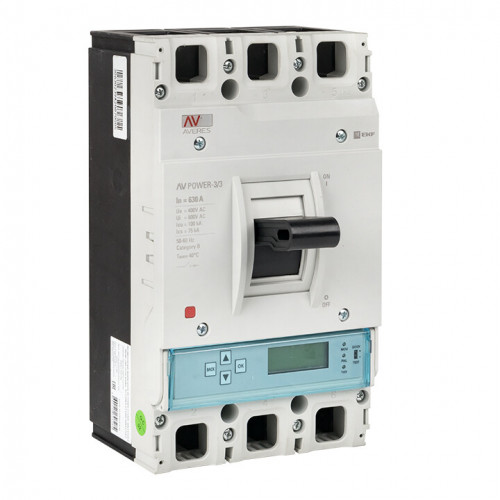 Автоматический выключатель AV POWER-3/3 630А 100kA ETU6.0 AVERES | mccb-33-630H-6.0-av | EKF