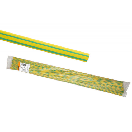 Термоусаживаемая трубка ТУТнг 2/1 желто-зеленая по 1м (200 м/упак) | SQ0518-0322 | TDM