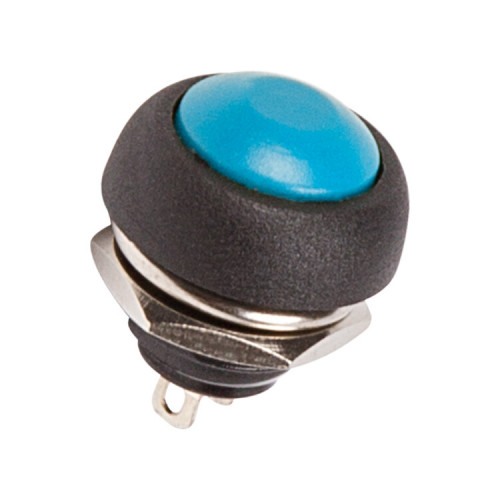 Выключатель-кнопка 250V 1А (2с) OFF-(ON) Б/Фикс синяя Micro | 36-3051 | REXANT
