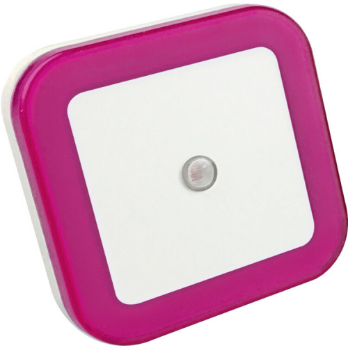 Ночник светодиодный NLE 03-SP-DS КВАДРАТ розовый с датчиком освещения 230В | 4690612028774 | IN HOME